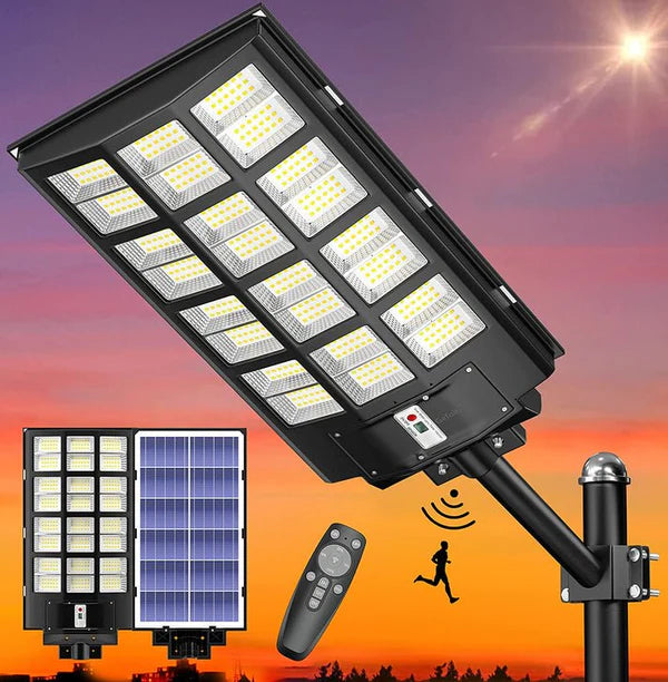 Luminária LED Solar Potência 1000W + Sensor de Movimento e Controle Remoto - 🔥Promoção Fim de Ano🔥